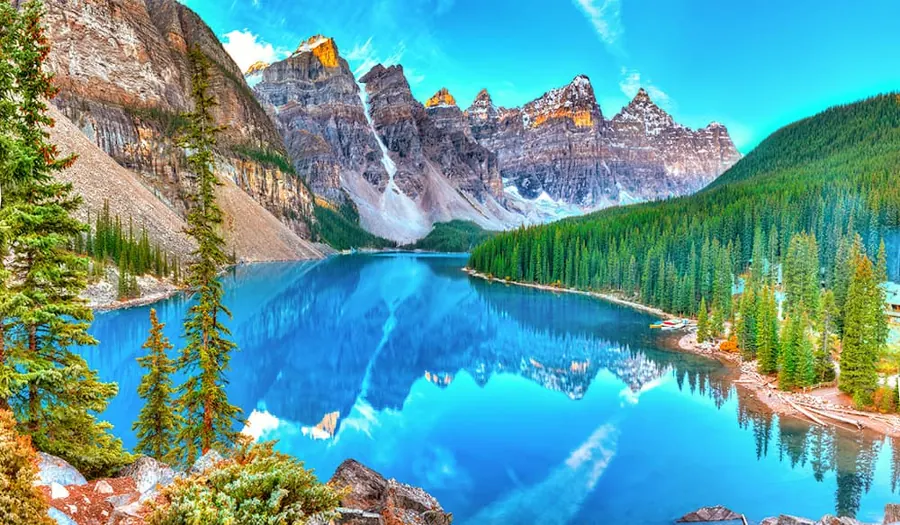Lago Moraine, no Canadá